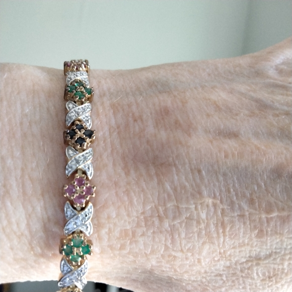 Gemstone Bracelet x 2, with tiny Diamond accents, from Macy's - Picture 4 of 10